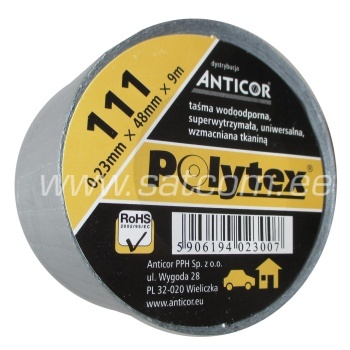 Polytex teip 9m, hõbedane