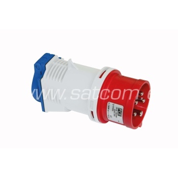 Adapter 16A 5P 400V pistik - 16A Schuko IP44