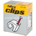 Cable clip 18-22 mm white 20 pc in package Tillex