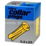 Collar plug yellow 5,5x25mm 100 pc in box Tillex