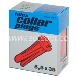 Collar plug red 5,5x35mm 20 pc in package Tillex