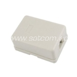 Telephone wall outlet, surface mount 1 x RJ11 white packaged