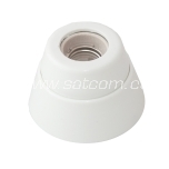 Lamp holder plastic E27 surface mount white packaged