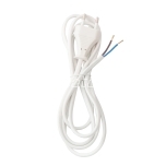 Power cord white, 2m, 2x0,75mm², 2,5A, packaged