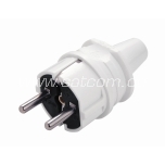 Plug with earthing  220V white Viko packaged