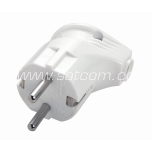 Corner plug with earthing 220V Viko white packaged