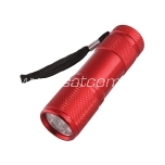 LED torch 9 LED red (batteries not included)