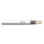 Electrical cable stranded 2x1,00mm² NKT 100m round white