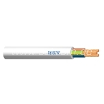 Electrical cable stranded 3x1,0 mm² NKT 100m round white