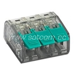 Openable quick connector for 3 wires 0,2-4mm², 5pc packaged