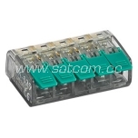 Openable quick connector for 5 wires 0,2-4mm², 5pc packaged
