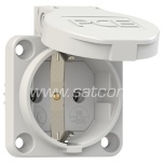 Süvistatav seinapesa HALL maanduse ja klapiga 16A Schuko IP54