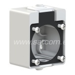 Pinnapealne karp 54x66x38mm süvistatavale Schuko seinapesale HALL + tihend