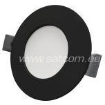 LED allvalgusti must/val/kroom IP44/20 5,5W 3000K 470 lm