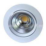 LED kohtvalgusti 10w COB 900lm, 4000K valge valgus, süvistatav, suunatav